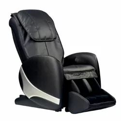 WeCooper Zero Gravity Chaise à bascule pour intérieur et extérieur avec appuie-tête amovible Noir et gris 